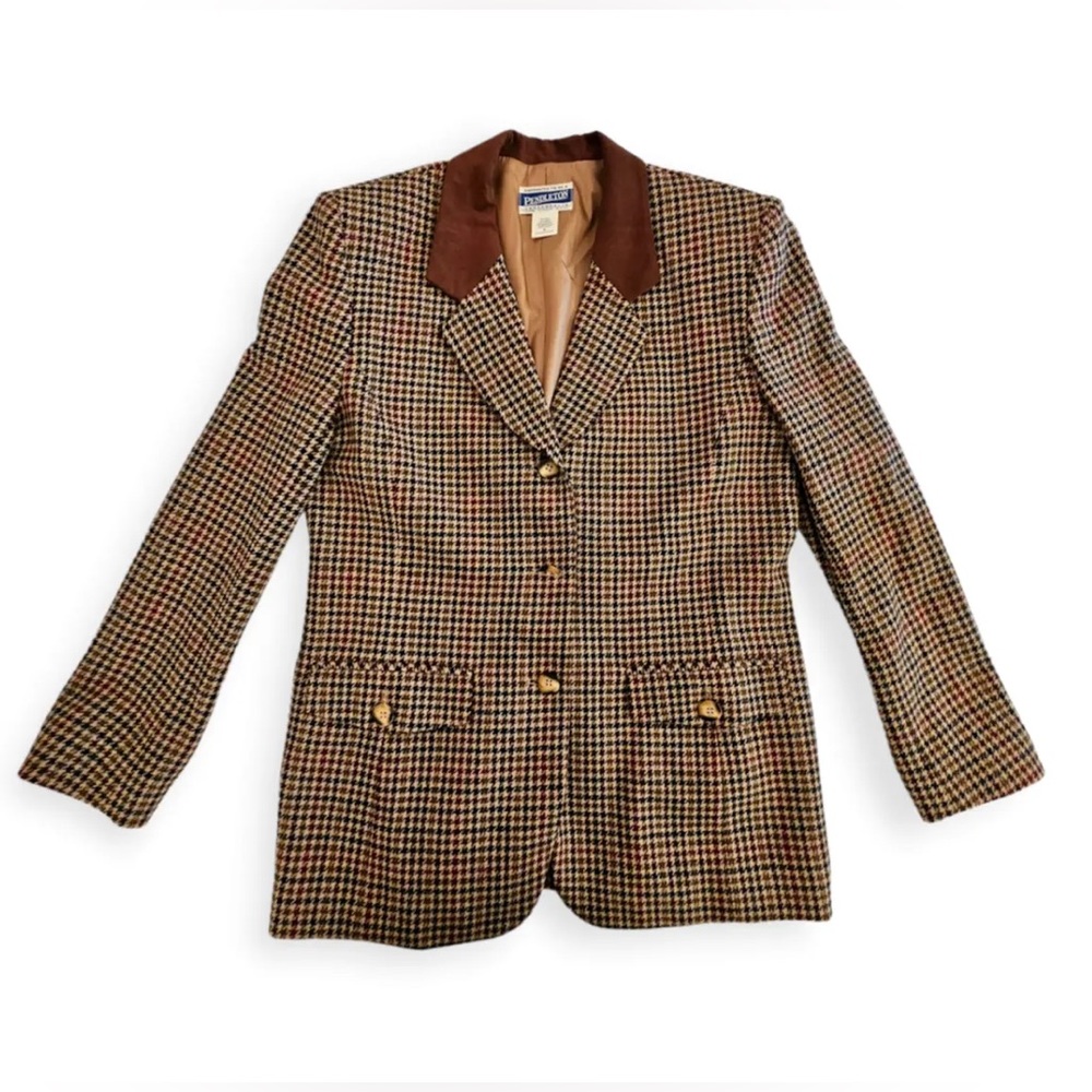 Vintage Pendleton Wool Blazer Women’s Size 12 in brown